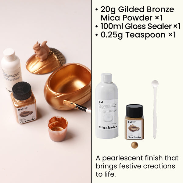 Gilded Bronze Glitter Sealer Varnish Kit