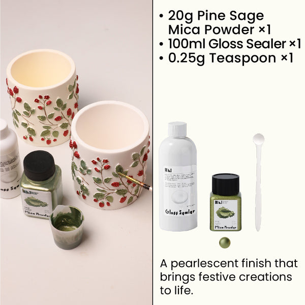 Pine Sage Glitter Sealer Varnish Kit