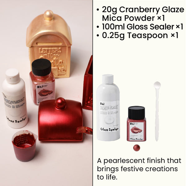 Cranberry Glaze Glitter Sealer Varnish Kit