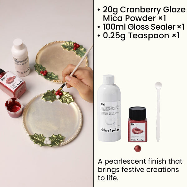 Cranberry Glaze Glitter Sealer Varnish Kit