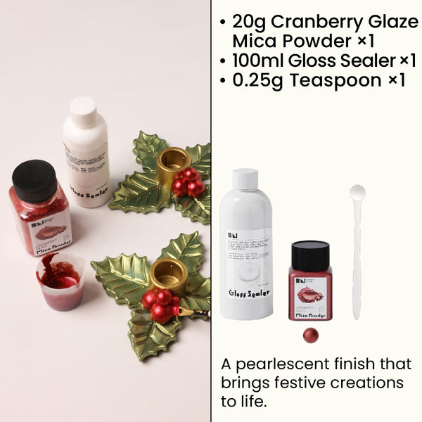 Cranberry Glaze Glitter Sealer Varnish Kit