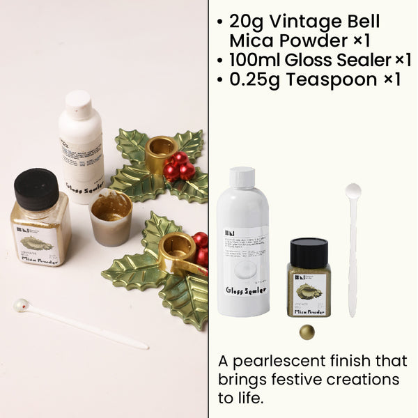 Vintage Bell Glitter Sealer Varnish Kit