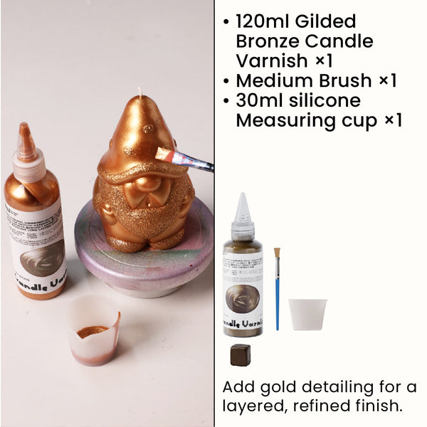 Gilded Bronze Candle Varnish & Tool Kit *120ml