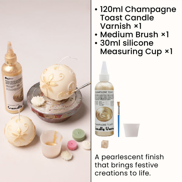 Champagne Toast  Candle Varnish & Tool Kit *120ml