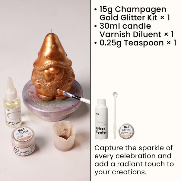 Champagne Toast  Candle Varnish & Tool Kit *120ml