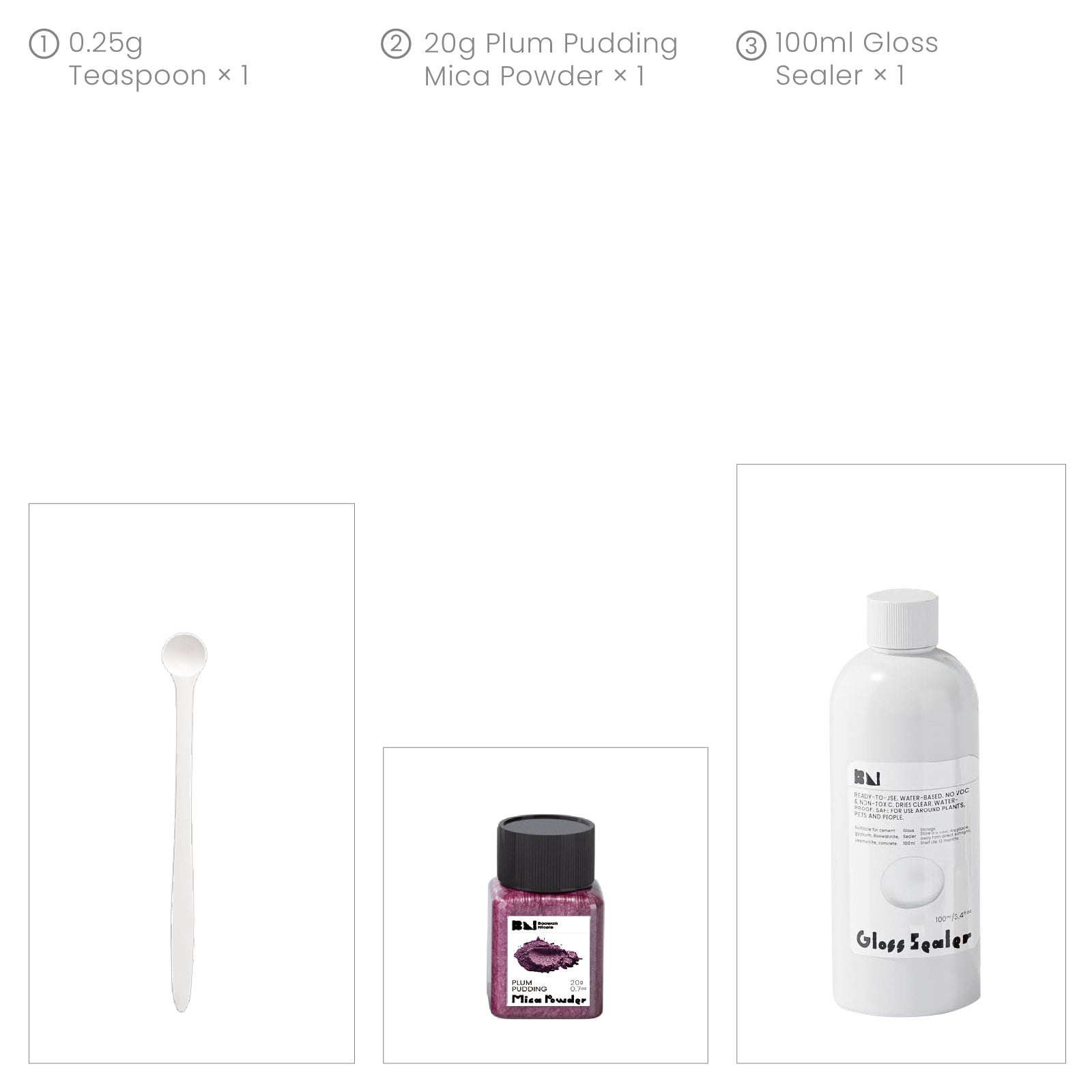 Kit de Vernizes Seladores Acrílicos Brilhantes Coloríveis com Glitter e Pó de Mica — 4 Cores de Gala Vintage