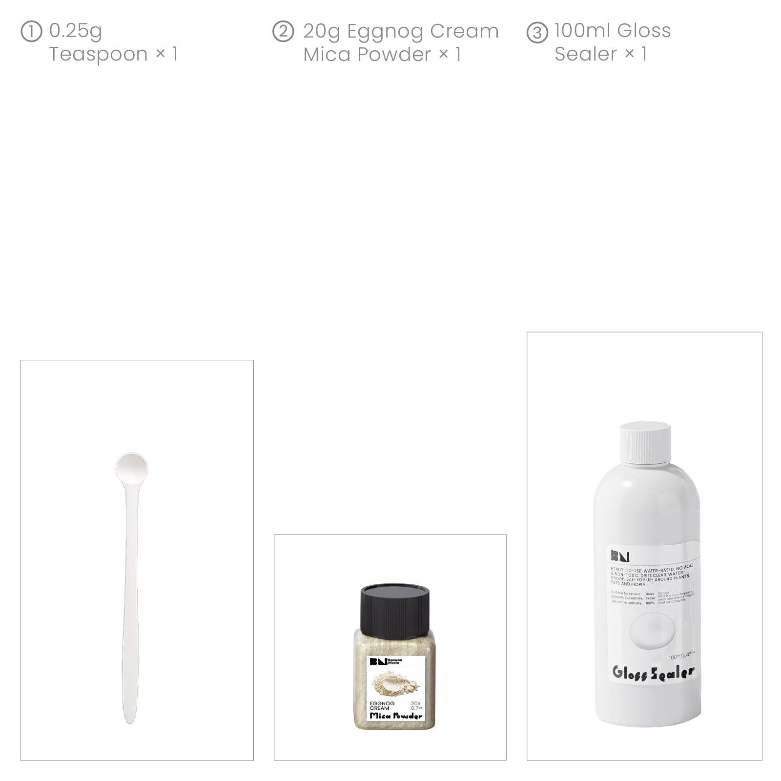 Kit de Vernizes Seladores Acrílicos Brilhantes Coloríveis com Glitter e Pó de Mica — 4 Cores de Gala Vintage