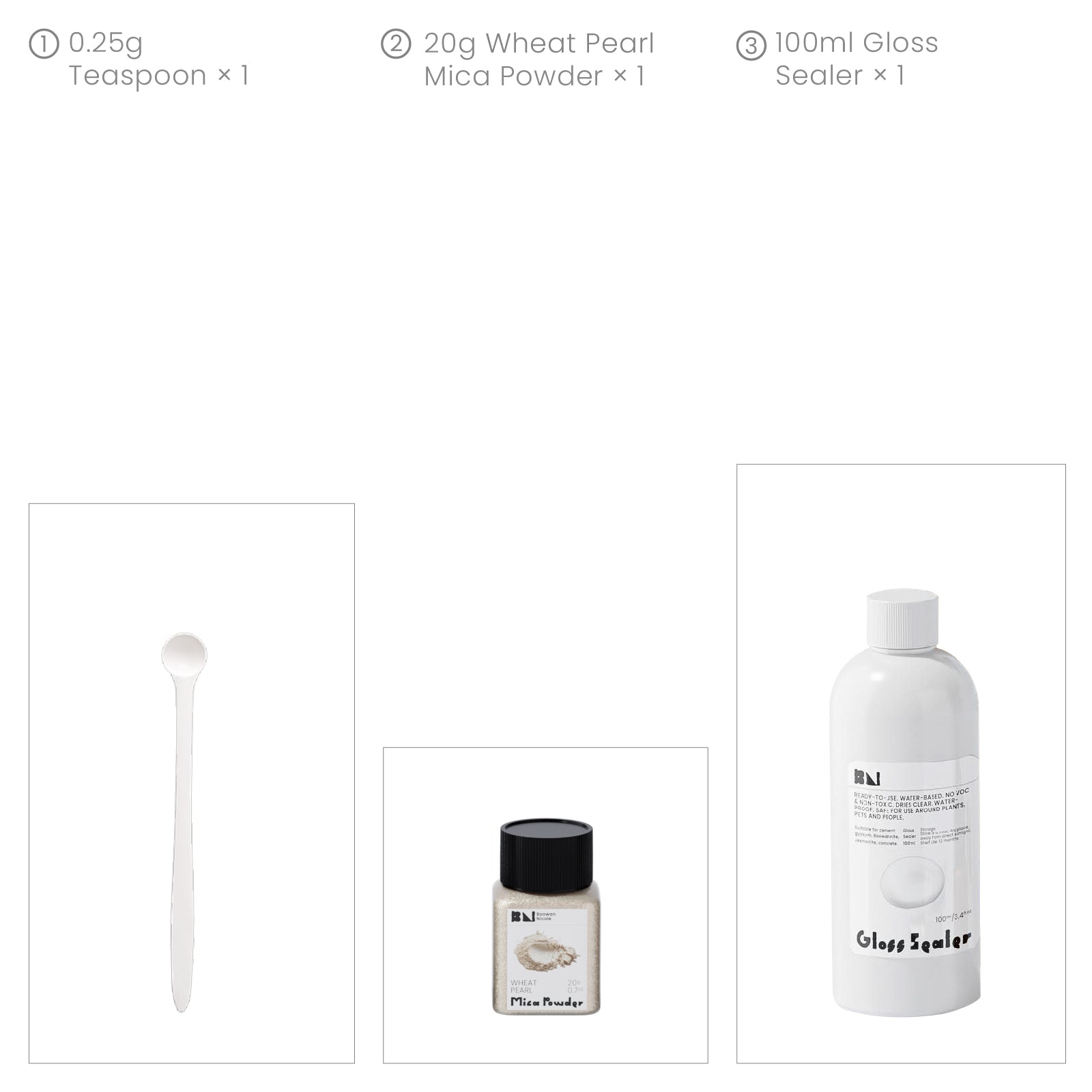 Glitter Colorable Acrylic Gloss Sealer Varnish With Mica Powder Kit-4 Of Christmas Forest Colors_ST93