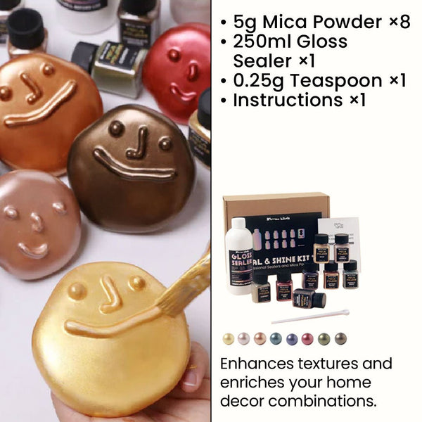 Metallic Glitter Sealer Varnish Kit