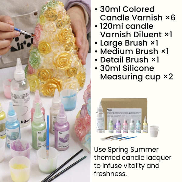 春夏用光沢ろうそくニスセット