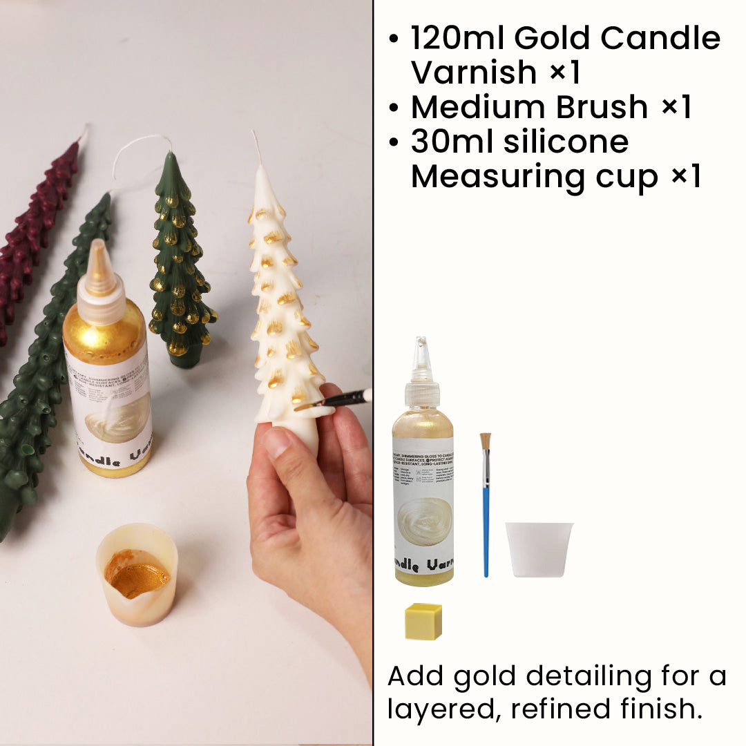 Winter Pine Taper Candle Silicone Mold Collection