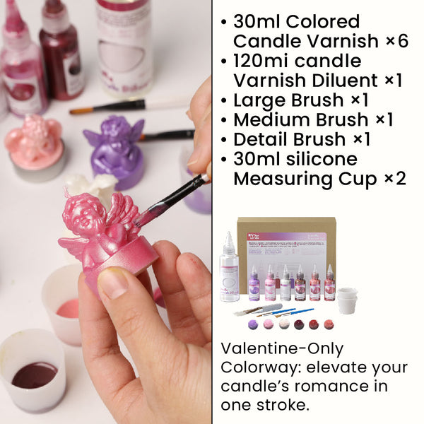 Valentine Candle Varnish Set
