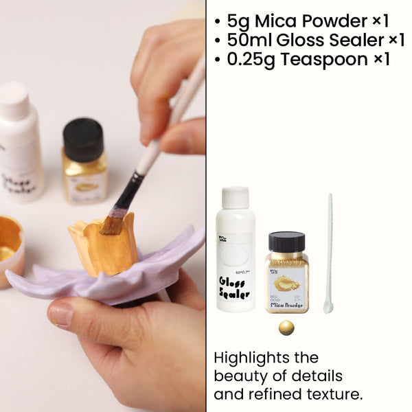 Bell Gold Glitter Sealer Varnish Kit