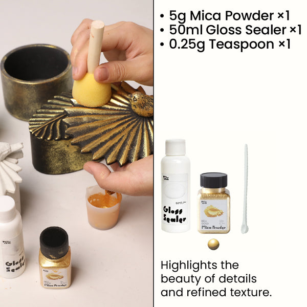 Bell Gold Glitter Sealer Varnish Kit