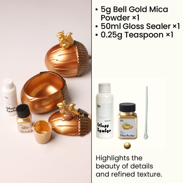 Bell Gold Glitter Sealer Varnish Kit