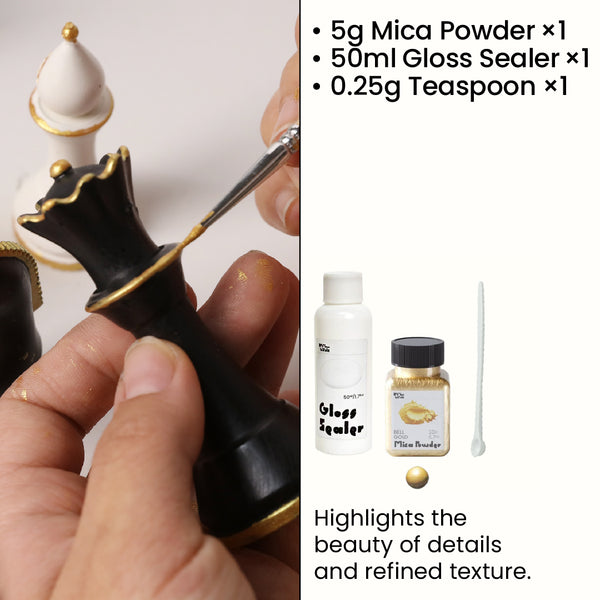 Bell Gold Glitter Sealer Varnish Kit