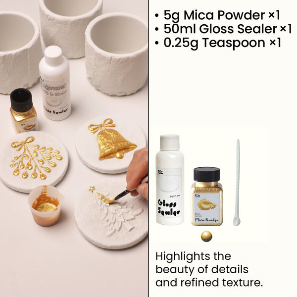 Bell Gold Glitter Sealer Varnish Kit