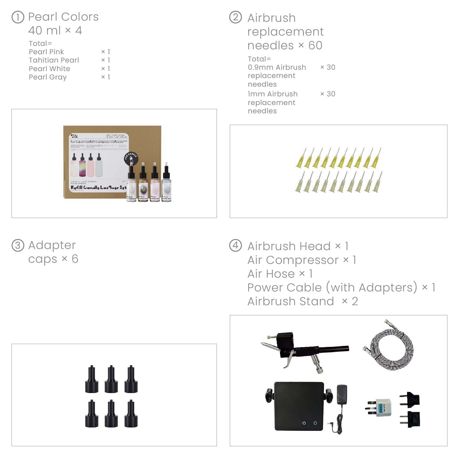 Refill Candle Lacquer for Airbrush— 4 of Pearl Colors