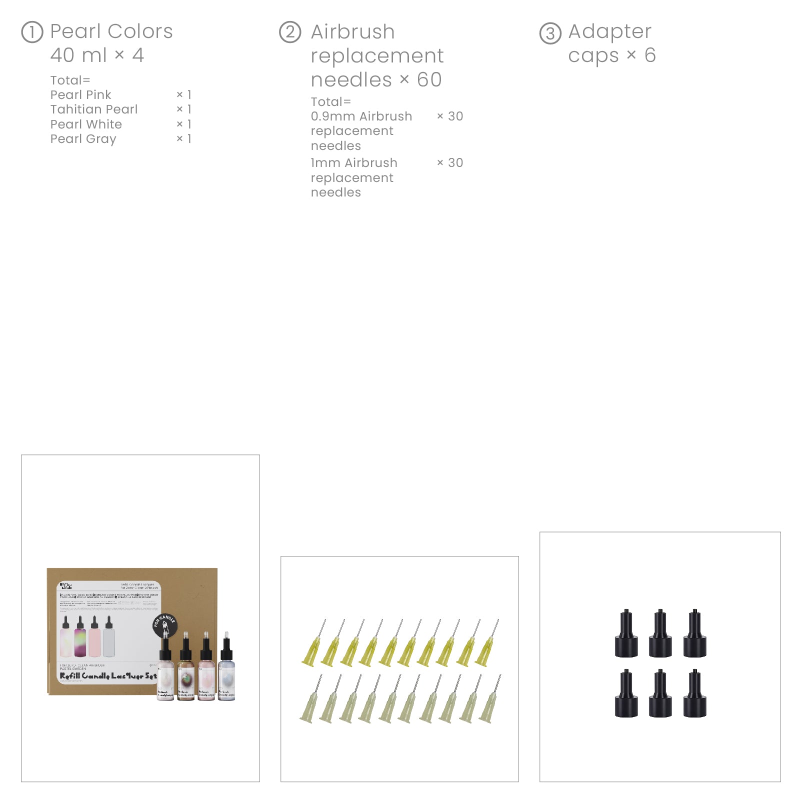 Refill Candle Lacquer for Airbrush— 4 of Pearl Colors