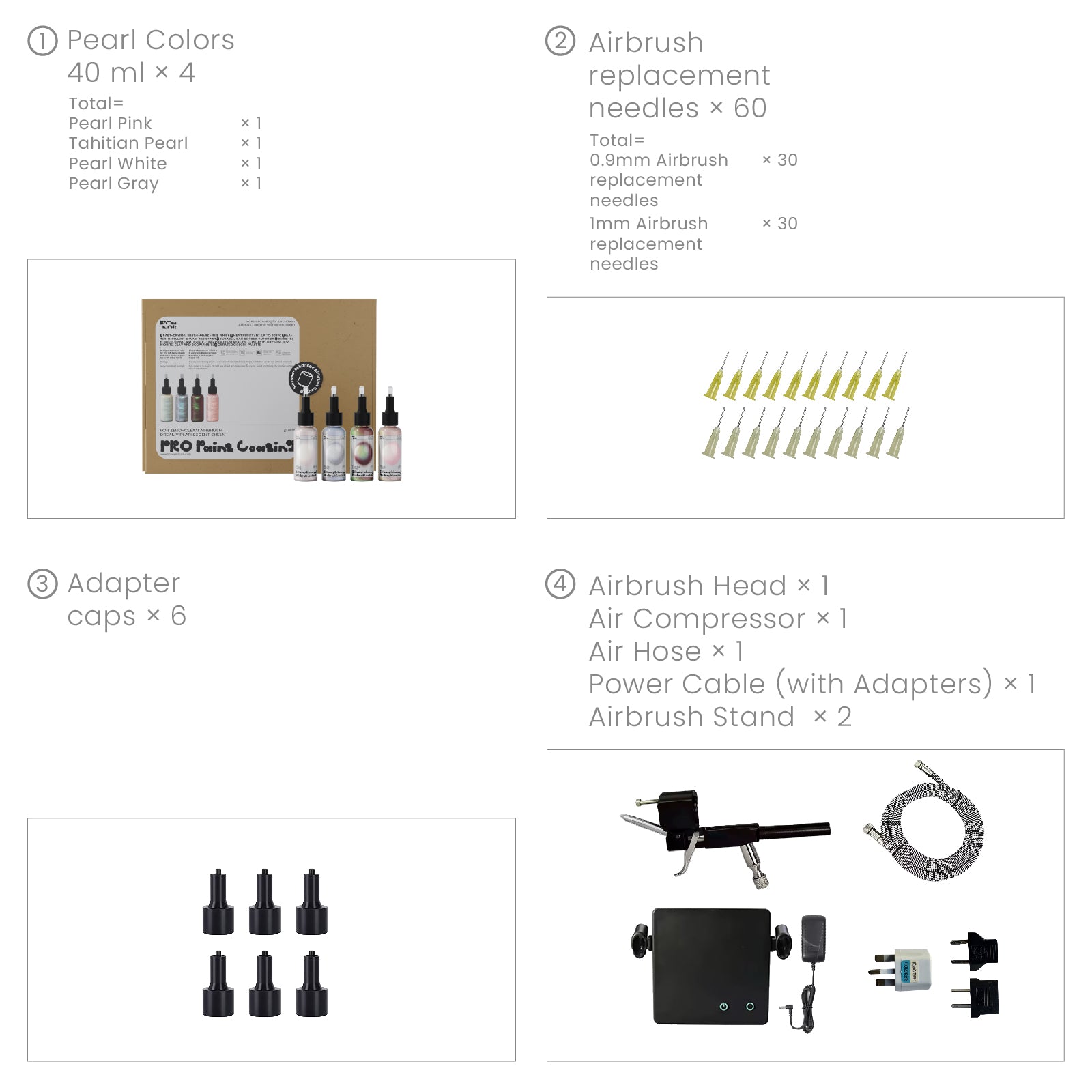 Pro Paint Coating For Zero-Clean Airbrush 4 Of Pearl Colors