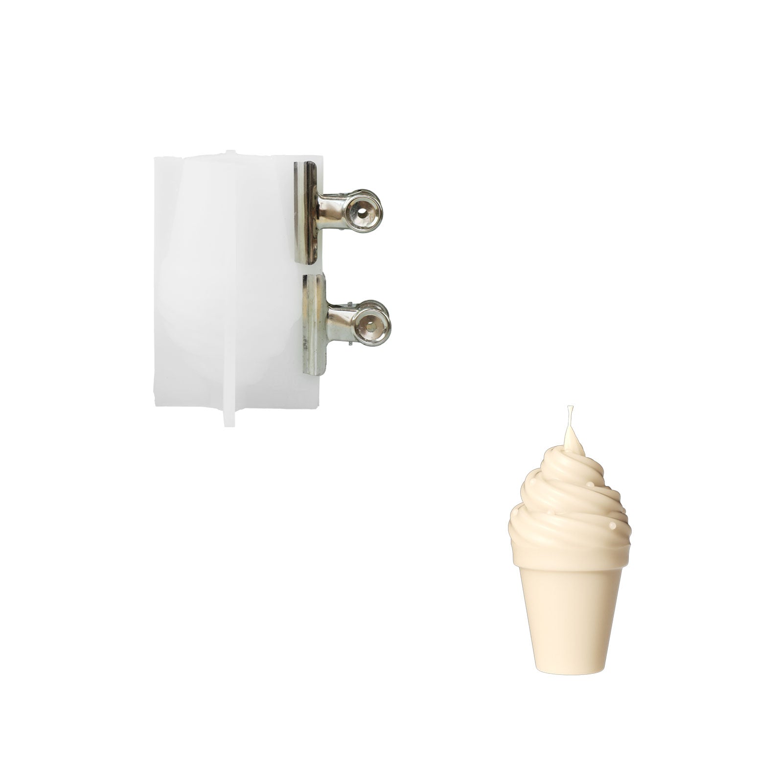 Sweet Swirl Ice Cream Candle Jar & Candle Refill Silicone Mold