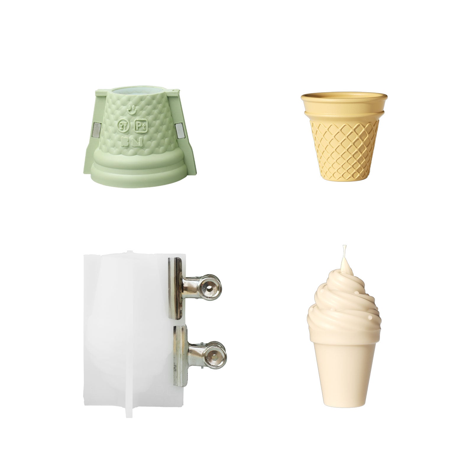 Sweet Swirl Ice Cream Candle Jar & Candle Refill Silicone Mold