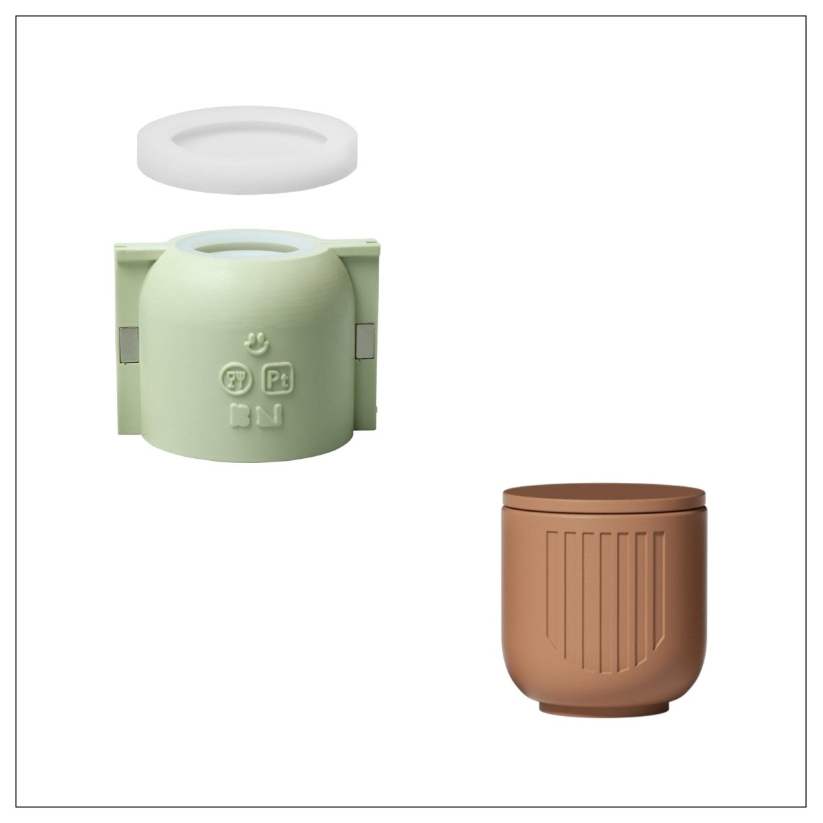Serene Tidefall Candle Jar Candle Refill Silicone Mold CollectionCandle Jar MoldSH1275+SH1277