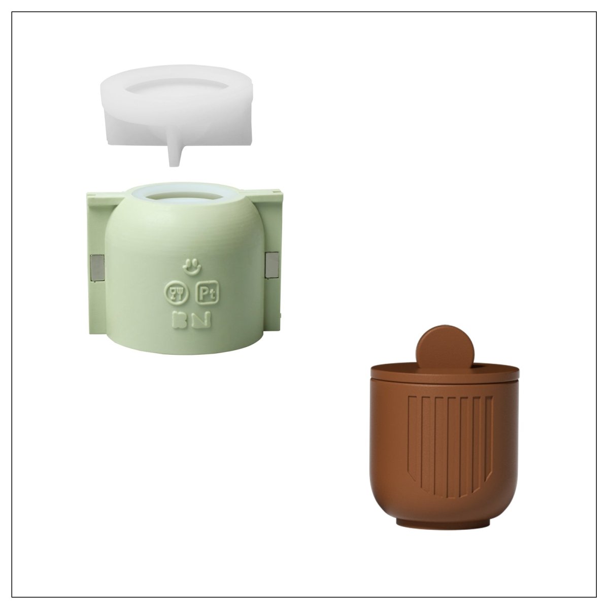 Serene Tidefall Candle Jar Candle Refill Silicone Mold CollectionCandle Jar MoldSH1271+SH1270