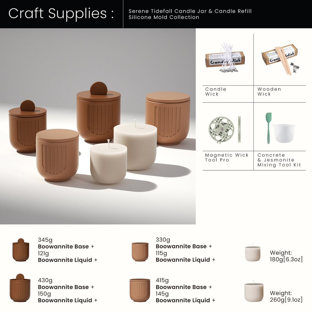 Craft Supplies : Candle Wick & Wooden Wick & Magetic Wick Tool Pro & Mixing Tool Kit 