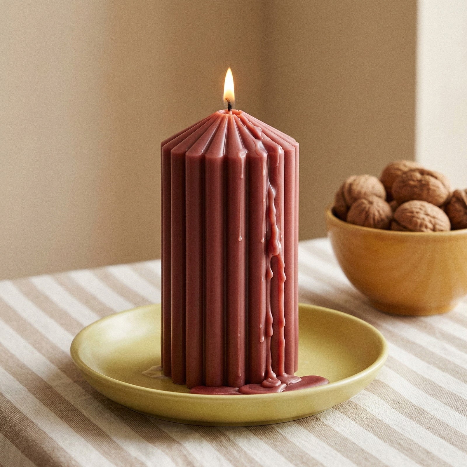 Serene Fluted Acrylic Pillar Candle Mold - - Boowan Nicole
