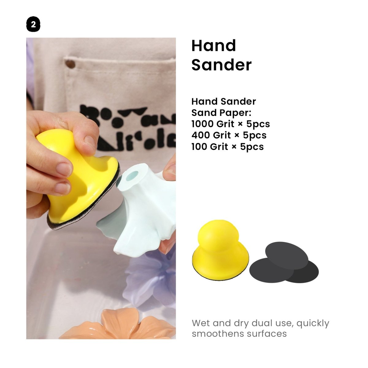 Get the hand sander.