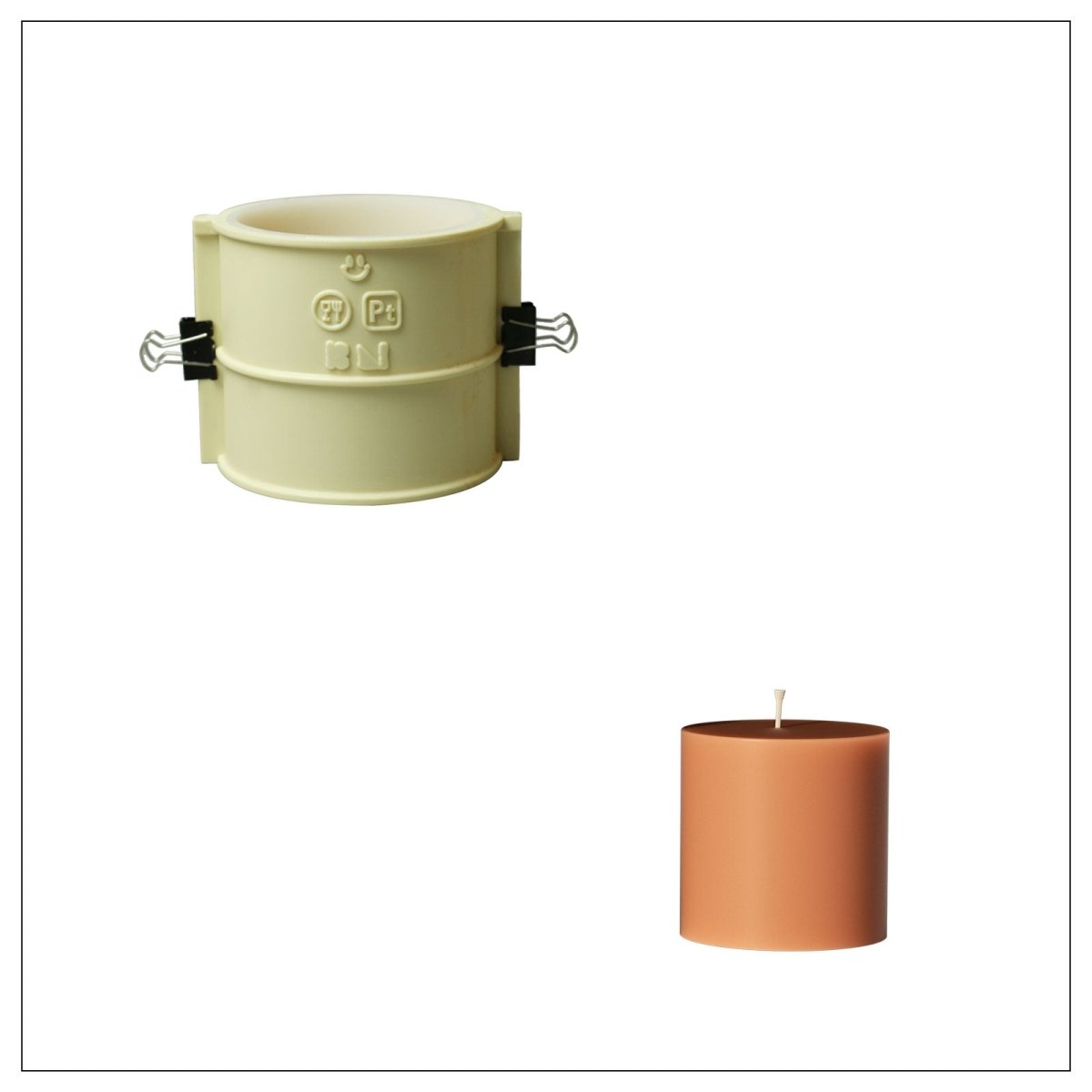 Simple Pillar Candle Silicone Mold Collection3D Candle MoldLZ0958