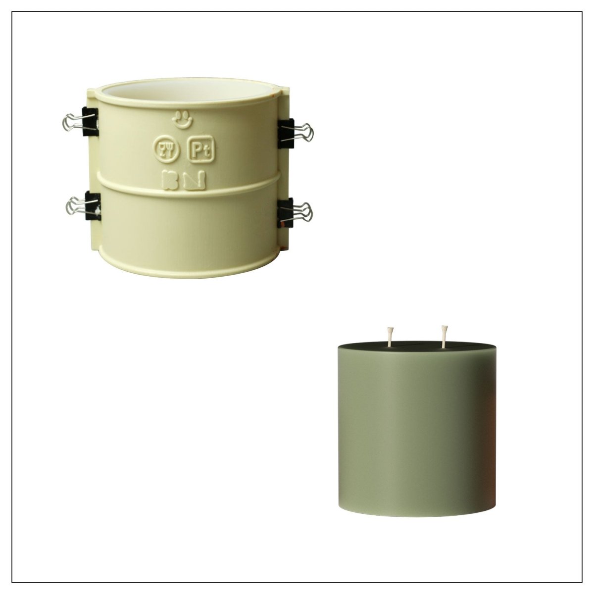 Simple Pillar Candle Silicone Mold Collection3D Candle MoldLZ0957