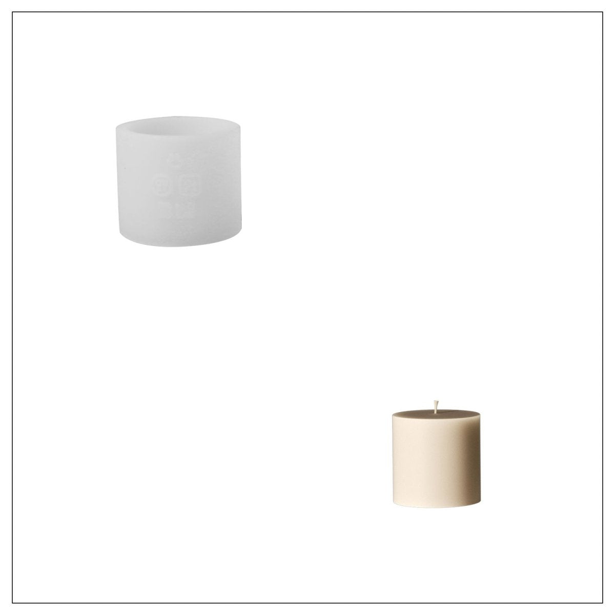 Simple Pillar Candle Silicone Mold Collection3D Candle MoldLZ0959