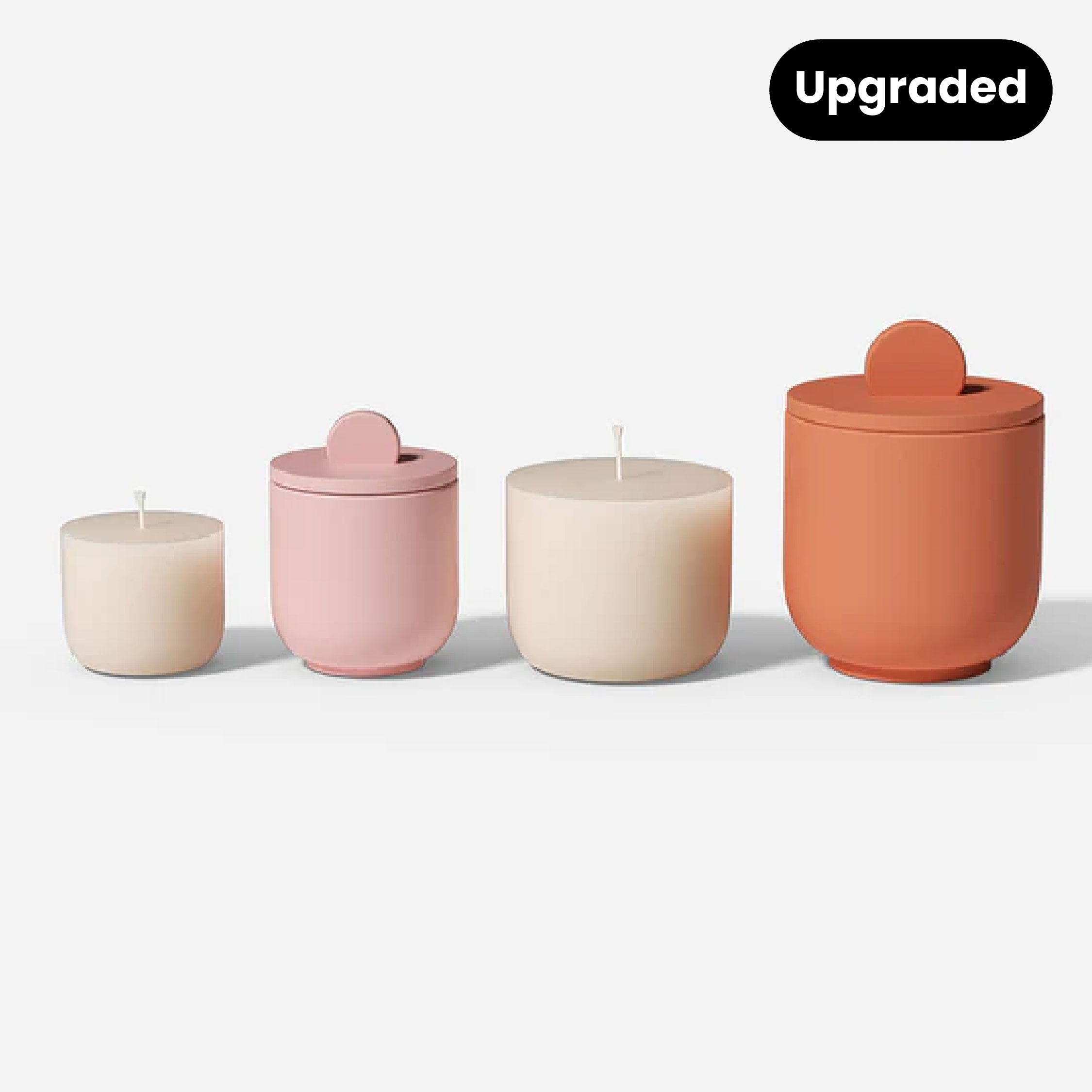 シンプルスタイルキャンドルジャー＆リフィルモールド付き盛り上がった蓋のシリコンモールド