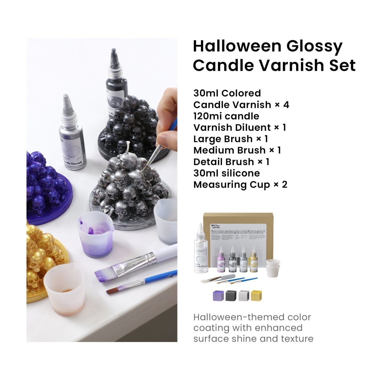 Buy Halloween Glossy Candle Varnish Set - Boowan Nicole