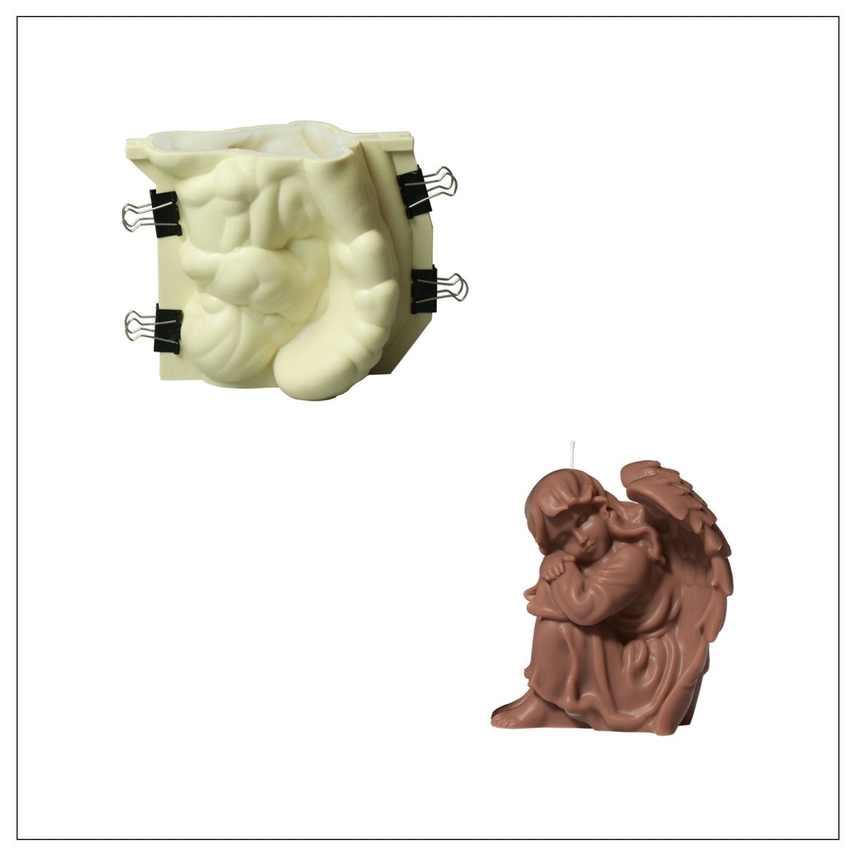 Sleeping Angel Candle Silicone Mold Collection3D Candle MoldLZ0928