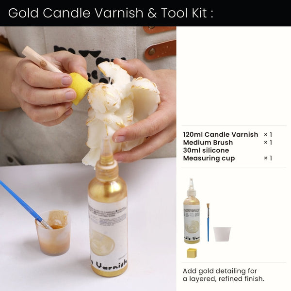 عدة طلاء الشمع الذهبي والأدوات