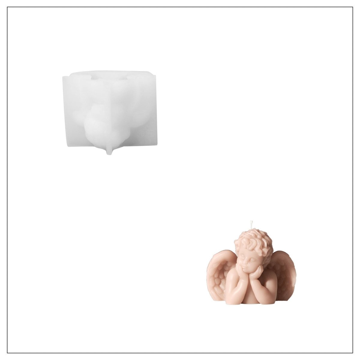 Sleepy Cherub Candle Silicone Mold Collection3D Candle MoldLZ0925