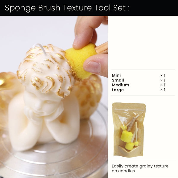 Juego de herramientas de textura con esponja y pincel