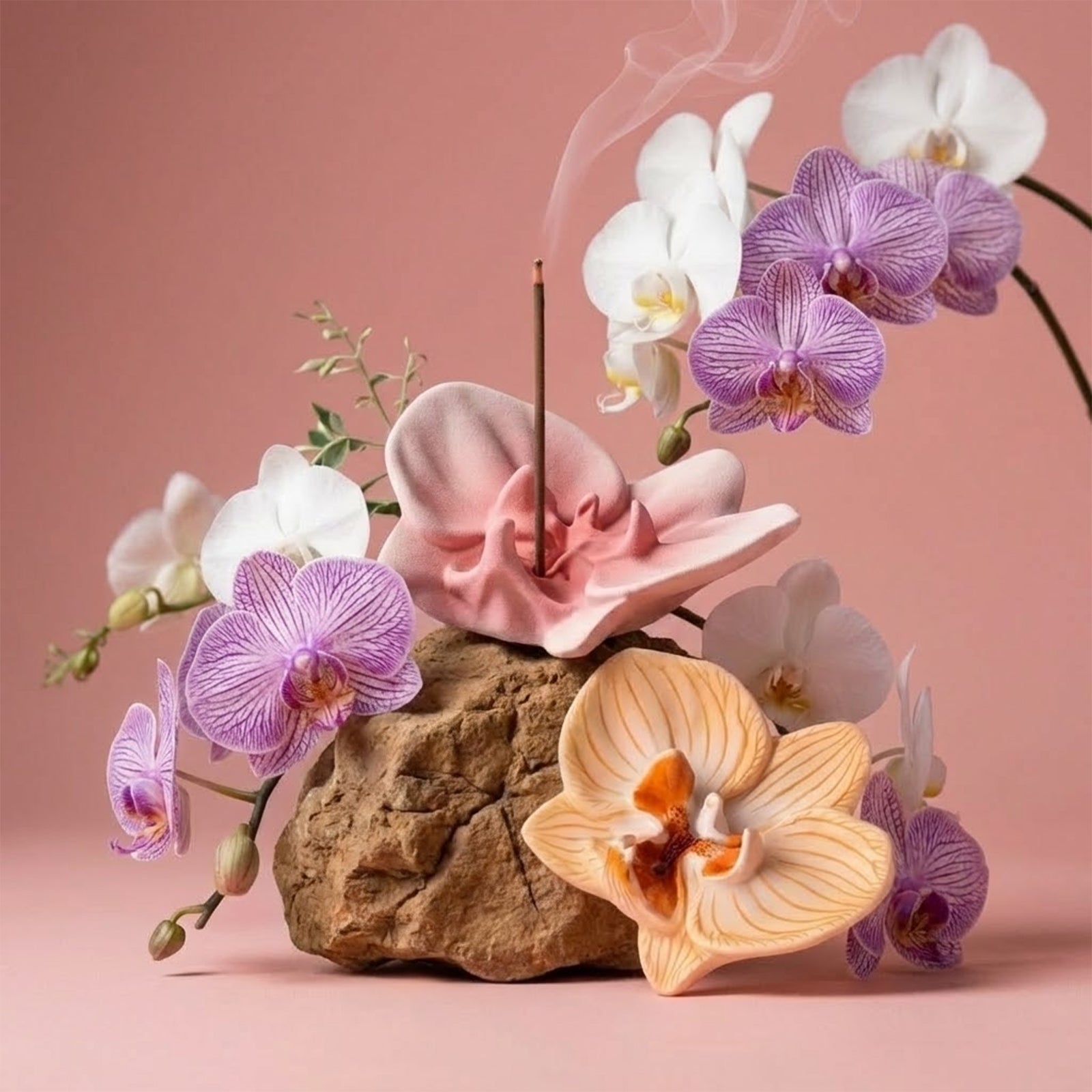 Soft Orchid Incense Holder Silicone Mold