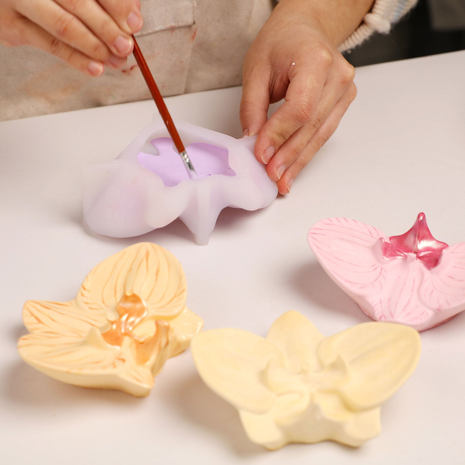 Soft Orchid Incense Holder Silicone Mold - - Boowan Nicole