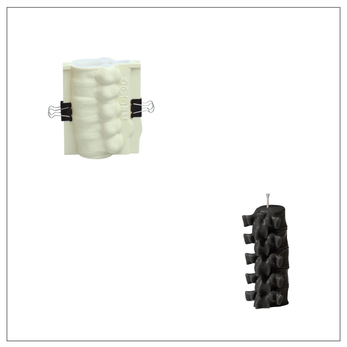 Buy small spooky spine candle silicone mold - Boowan Nicole