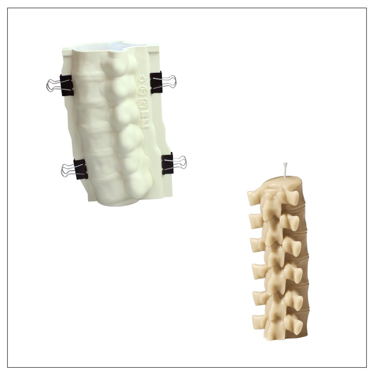 Buy large spooky spine candle silicone mold - Boowan Nicole