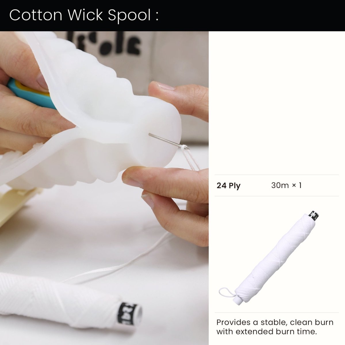 Buy 24 ply cotton wick for small - Boowan Nicole