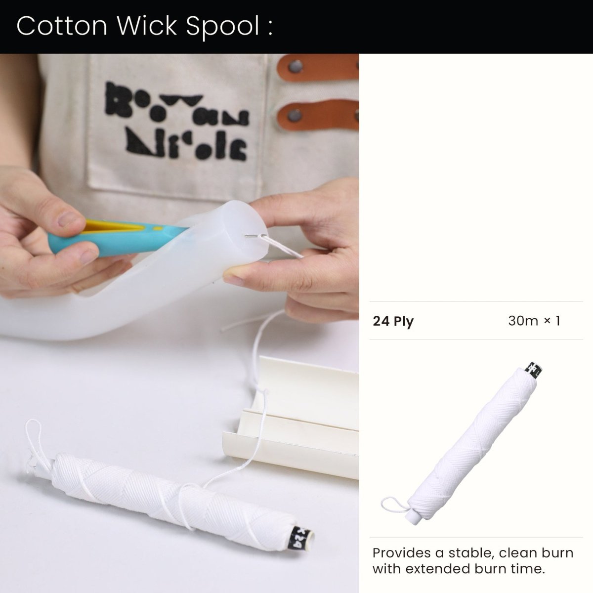 24 Ply Cotton WickA0366