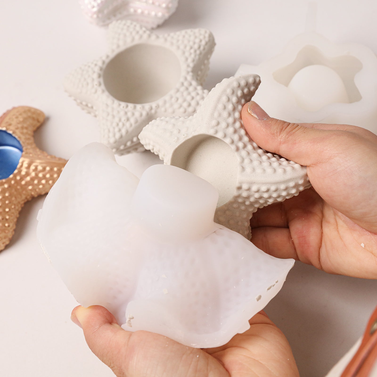 Starfish Tide Candle Jar Silicone Mold Collection