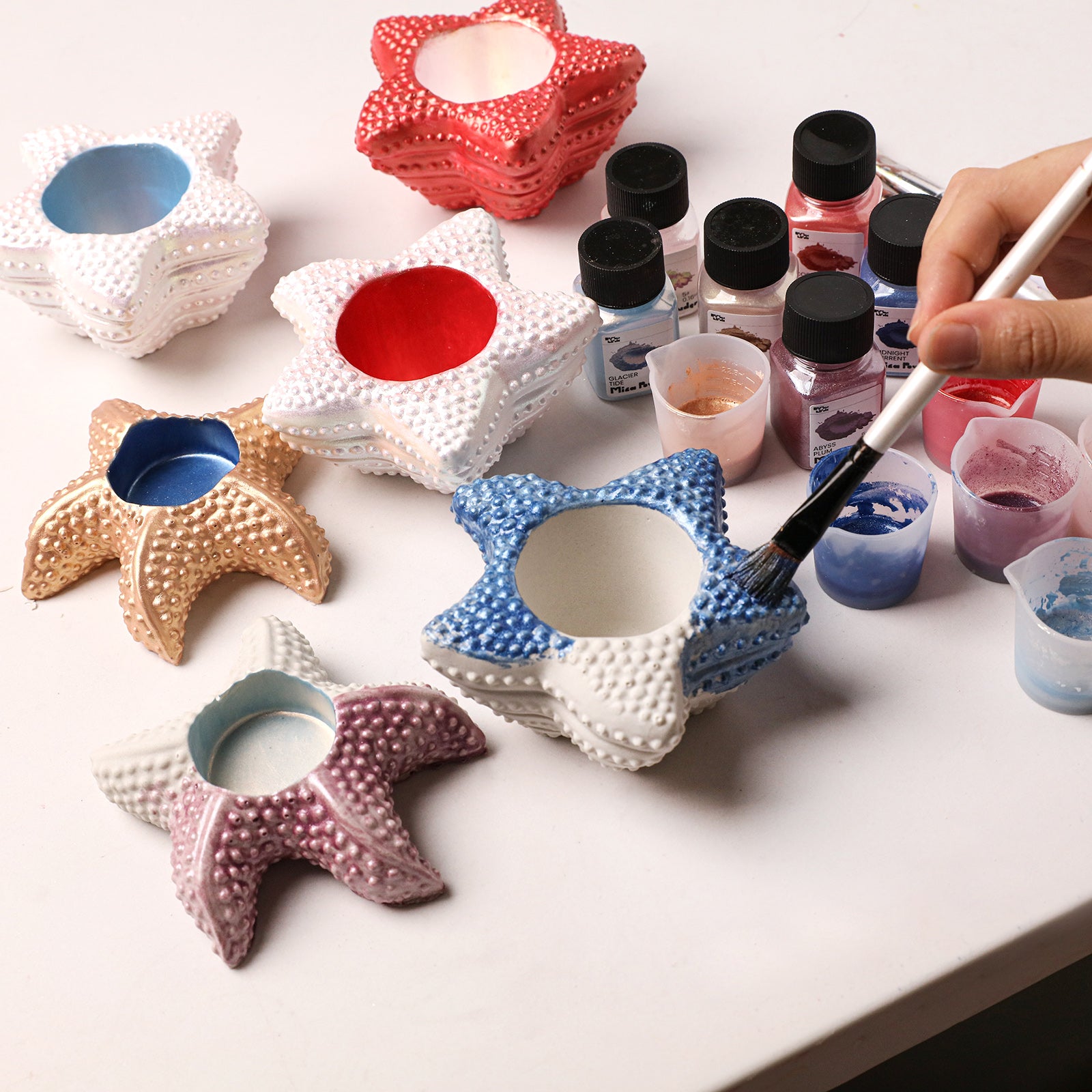Starfish Tide Candle Jar Silicone Mold Collection