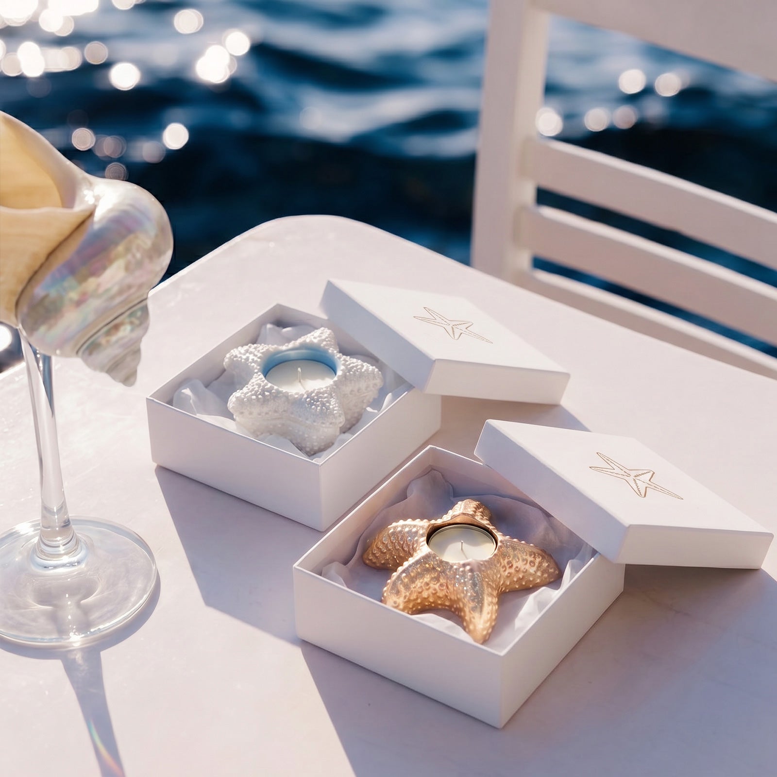 Starfish Tide Candle Jar Silicone Mold Collection