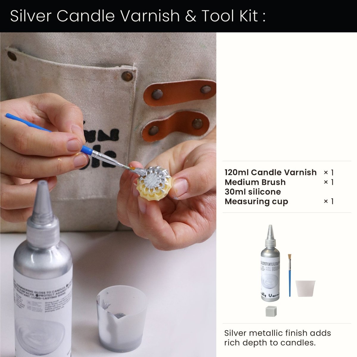 Starlit Dots Christmas Bauble Candle Silicone Mold3D Candle MoldST-38